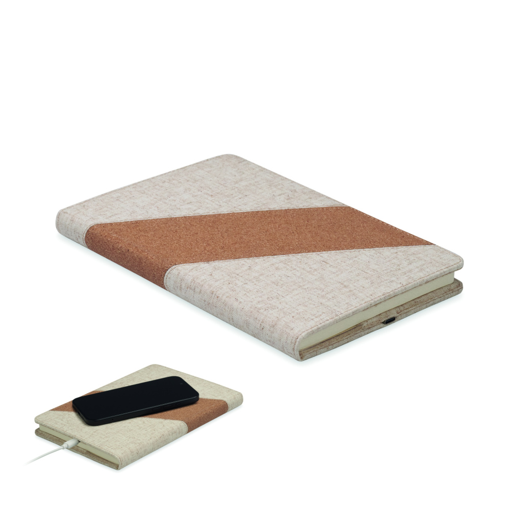 Logotrade advertising products photo of: A5 notebook with 15W charger