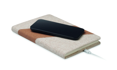 Logotrade business gift image of: A5 notebook with 15W charger