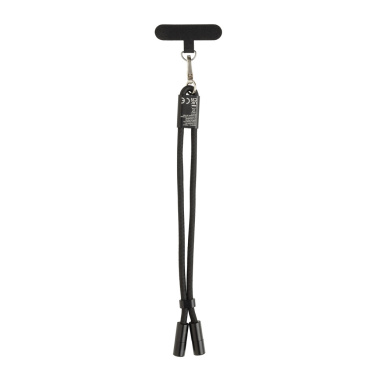 Logotrade corporate gift image of: LoopAmp RCS RPET adjustable phone wrist strap 60W cable