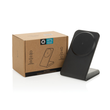 Logo trade promotional giveaways image of: VoltPerch RCS recycled plastic 15W magnetic wireless charger