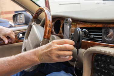 Logotrade promotional item image of: PowerCruze RCS rplastic 15W magnetic charging car holder