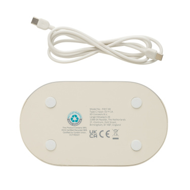 Logo trade advertising product photo of: LumaRise RCS reycled plastic white noise alarm clock