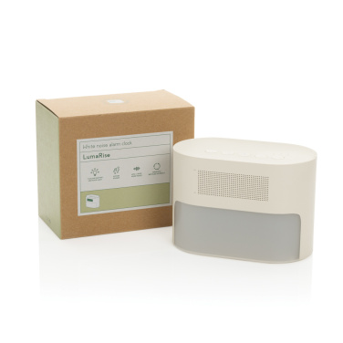 Logotrade promotional giveaway image of: LumaRise RCS reycled plastic white noise alarm clock