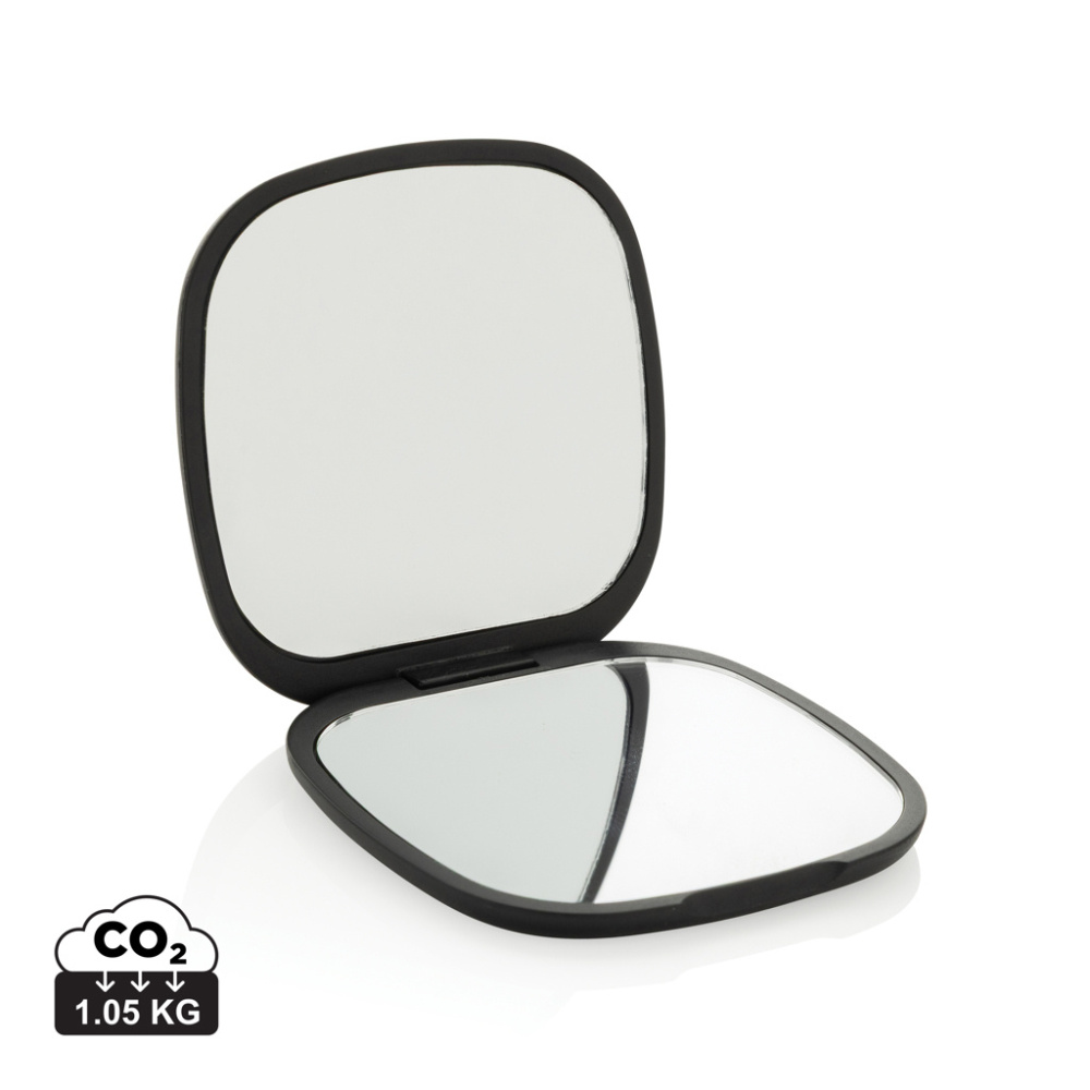 Logo trade promotional merchandise photo of: Reflecta RCS recycled plastic make-up mirror