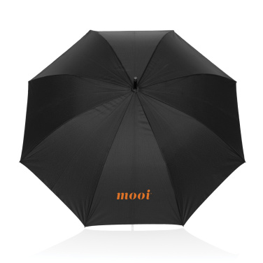 Logo trade promotional merchandise photo of: Swiss Peak Vero Aware™ RPET 25” umbrella w luxe handle