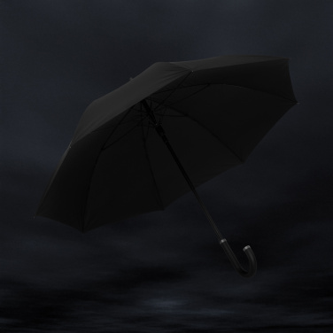 Logo trade promotional gift photo of: Swiss Peak Vero Aware™ RPET 25” umbrella w luxe handle