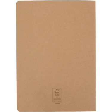 Logo trade corporate gift photo of: Slyk A5 kraft cahier notebook with ruled pages