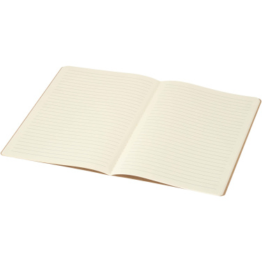 Logo trade promotional merchandise image of: Slyk A5 kraft cahier notebook with ruled pages