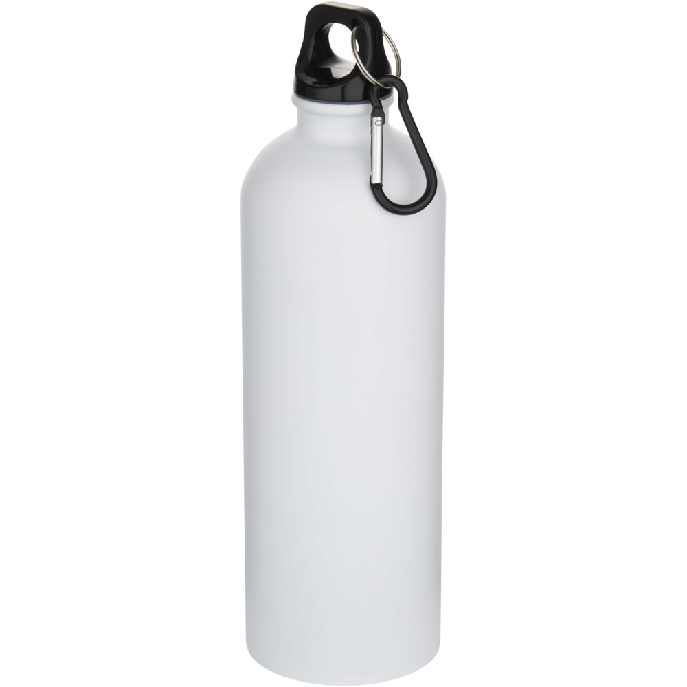 Logo trade promotional products image of: Oregon 750 ml matte RCS recycled single wall stainless steel water bottle with carabiner