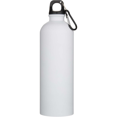 Logo trade promotional merchandise image of: Oregon 750 ml matte RCS recycled single wall stainless steel water bottle with carabiner