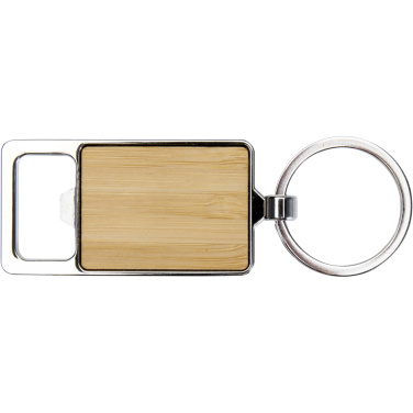 Logotrade advertising product picture of: Snapper bamboo keychain with bottle opener