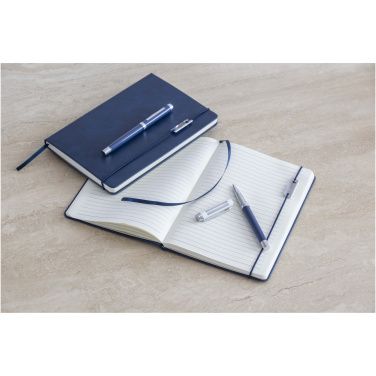 Logotrade promotional product picture of: Legato Elegance A5 hard cover notebook and rollerball pen set