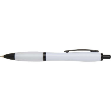 Logotrade promotional item image of: Nash recycled plastic ballpoint pen with black trims (black ink)