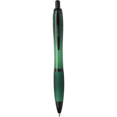 Logo trade advertising product photo of: Nash recycled plastic ballpoint pen with black trims (black ink)