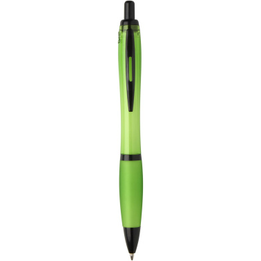 Logotrade promotional products photo of: Nash recycled plastic ballpoint pen with black trims (black ink)