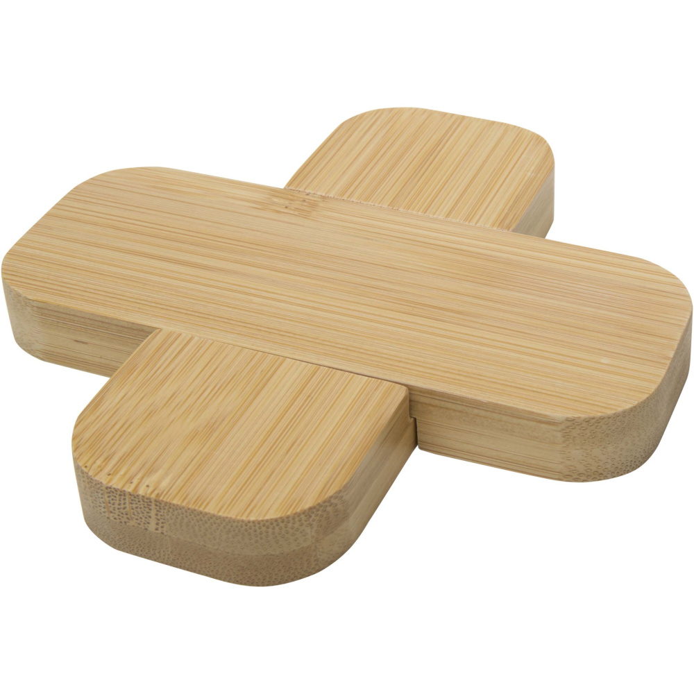 Logo trade promotional gift photo of: Croc bamboo trivet - small