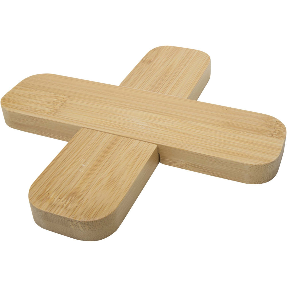 Logotrade promotional item picture of: Croc bamboo trivet - large