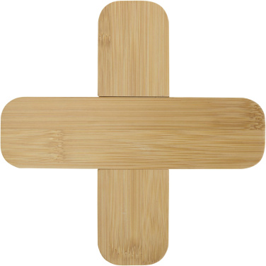 Logo trade promotional product photo of: Croc bamboo trivet - large