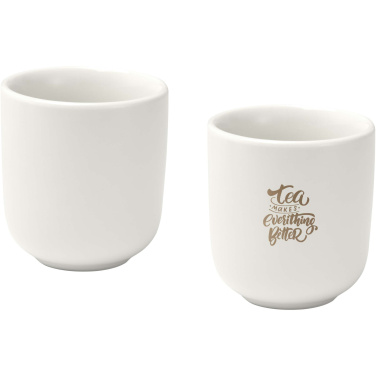 Logo trade promotional items image of: Male 90 ml ceramic espresso cups - set of 2