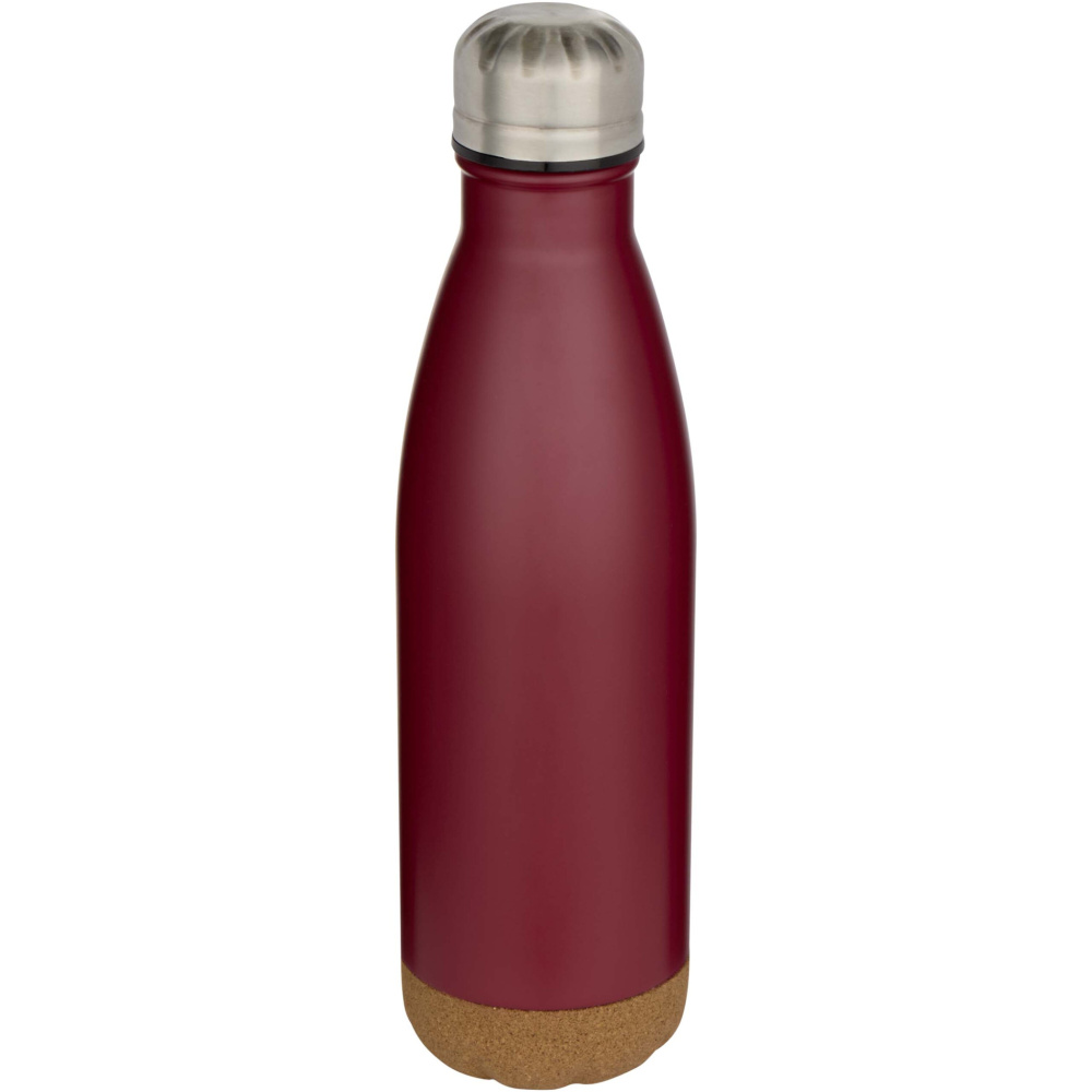 Logo trade promotional gifts picture of: Cove 500 ml double wall vacuum insulated stainless steel water bottle with cork details