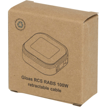 Logotrade promotional giveaway picture of: Gloas 5-in-1 recycled retractable data sync and 100W fast charge cable with smartphone tool kit