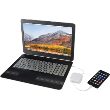 Logotrade promotional gifts photo of: Gloas 5-in-1 recycled retractable data sync and 100W fast charge cable with smartphone tool kit