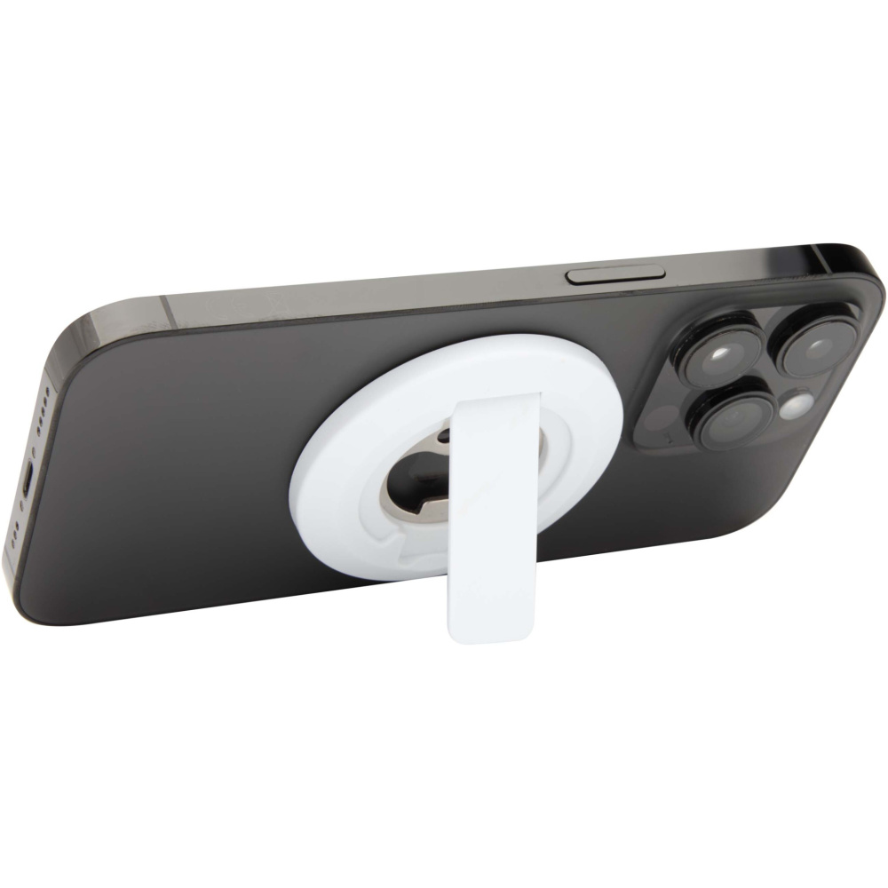 Logotrade promotional item picture of: Ain recycled plastic magnetic phone stand with bottle opener