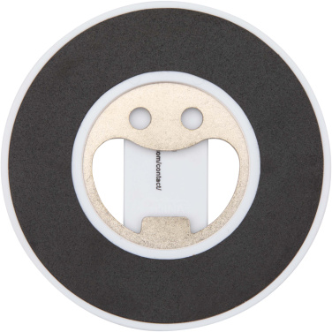 Logo trade promotional merchandise picture of: Ain recycled plastic magnetic phone stand with bottle opener