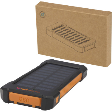 Logotrade corporate gifts photo of: Altair 5000 mAh 10W recycled plastic rugged solar power bank with built-in torch