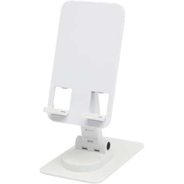 Logotrade promotional gift picture of: Alhena recycled plastic foldeable phone holder with metal desk stand