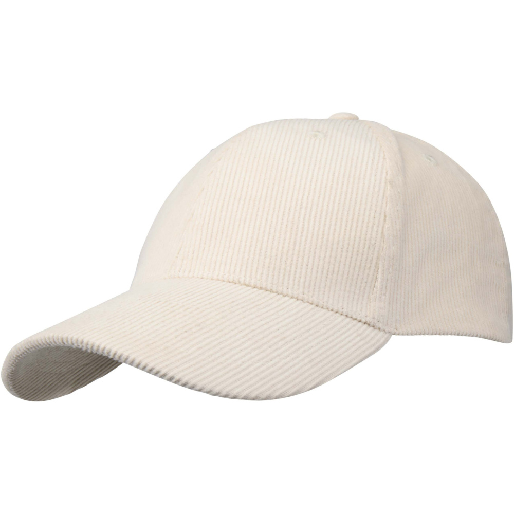 Logo trade promotional product photo of: Hutton 6 panel recycled corduroy cap