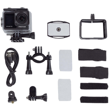 Logotrade promotional product picture of: Prixton DV670 4K dual screen action camera