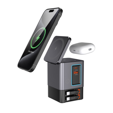 Logotrade promotional merchandise picture of: Urban Vitamin Sacramento 105W GAN charger+retractable cables