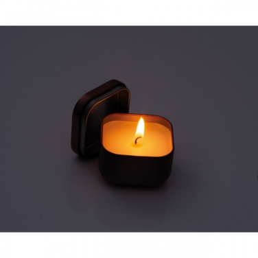 Logo trade promotional item photo of: Candle in tin PRAGUE