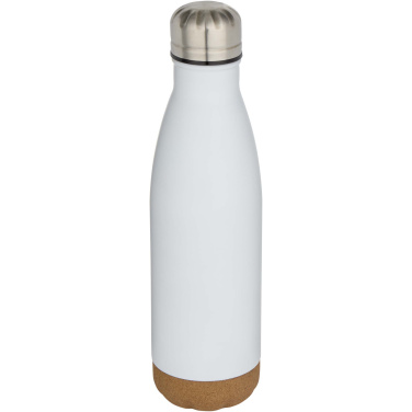 Logotrade promotional giveaway image of: Cove 500 ml double wall vacuum insulated stainless steel water bottle with cork details
