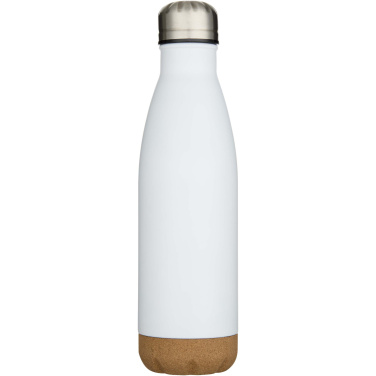 Logo trade business gifts image of: Cove 500 ml double wall vacuum insulated stainless steel water bottle with cork details