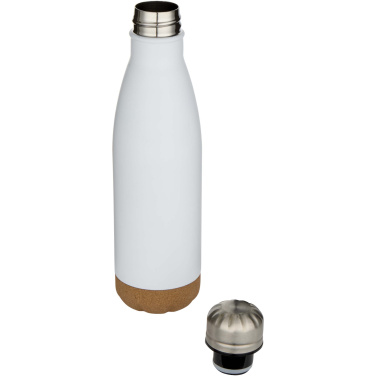 Logo trade advertising products picture of: Cove 500 ml double wall vacuum insulated stainless steel water bottle with cork details