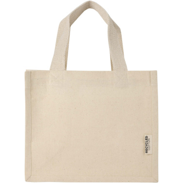 Logo trade corporate gift photo of: Odessa 220 g/m² GRS recycled cotton mini gusset tote bag 9L