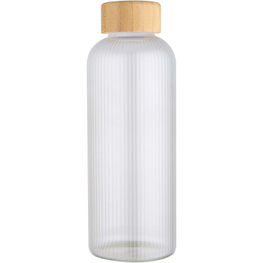 Logo trade promotional merchandise picture of: Mirage 650 ml single-walled borosilicate glass bottle with bamboo lid