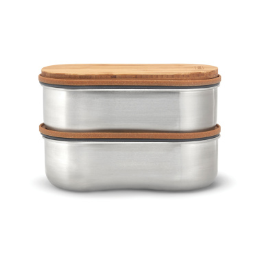 Logotrade promotional gift picture of: Black+Blum Stainless Steel Double Bento Box