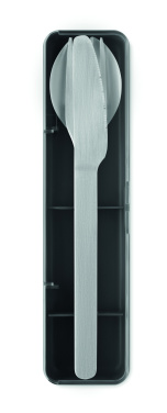 Logo trade promotional giveaways image of: Stainless steel cutlery set