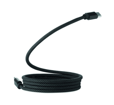 Logo trade promotional merchandise image of: Braided magnetic cable in RPET