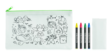 Logo trade promotional products image of: Pencil case with 4 crayons