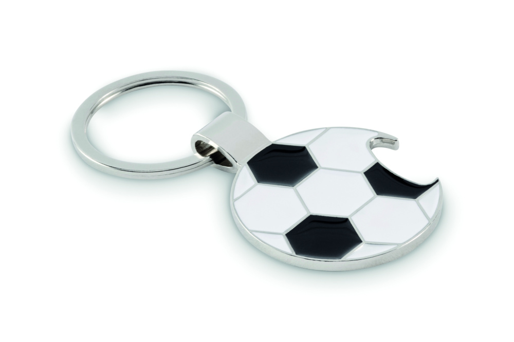 Logo trade business gifts image of: Football keyring with opener