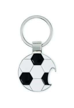 Logo trade corporate gift photo of: Football keyring with opener