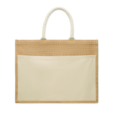 Logo trade promotional gift photo of: Jute shopping bag