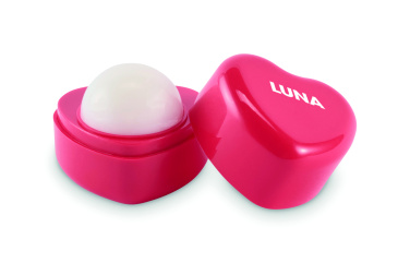 Logo trade advertising product photo of: Heart shape vegan lip balm
