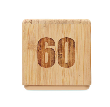 Logotrade advertising product image of: Bamboo twist snooze timer