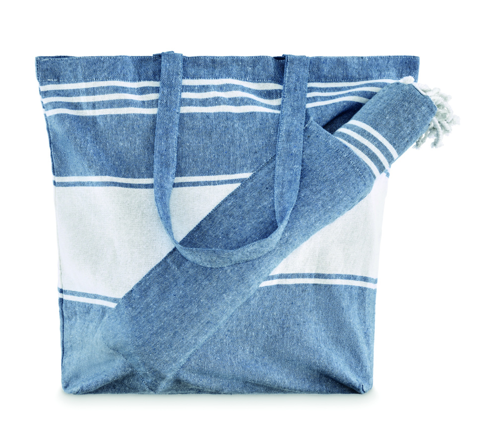 Logo trade promotional gift photo of: Beach bag with hammam towel