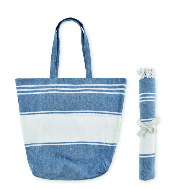 Logotrade promotional merchandise picture of: Beach bag with hammam towel
